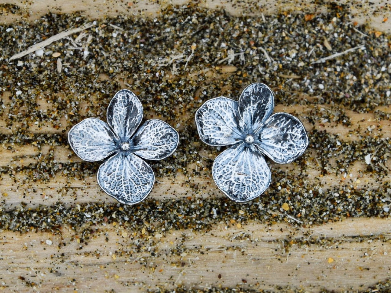 Hydrangea Earrings Oxidised