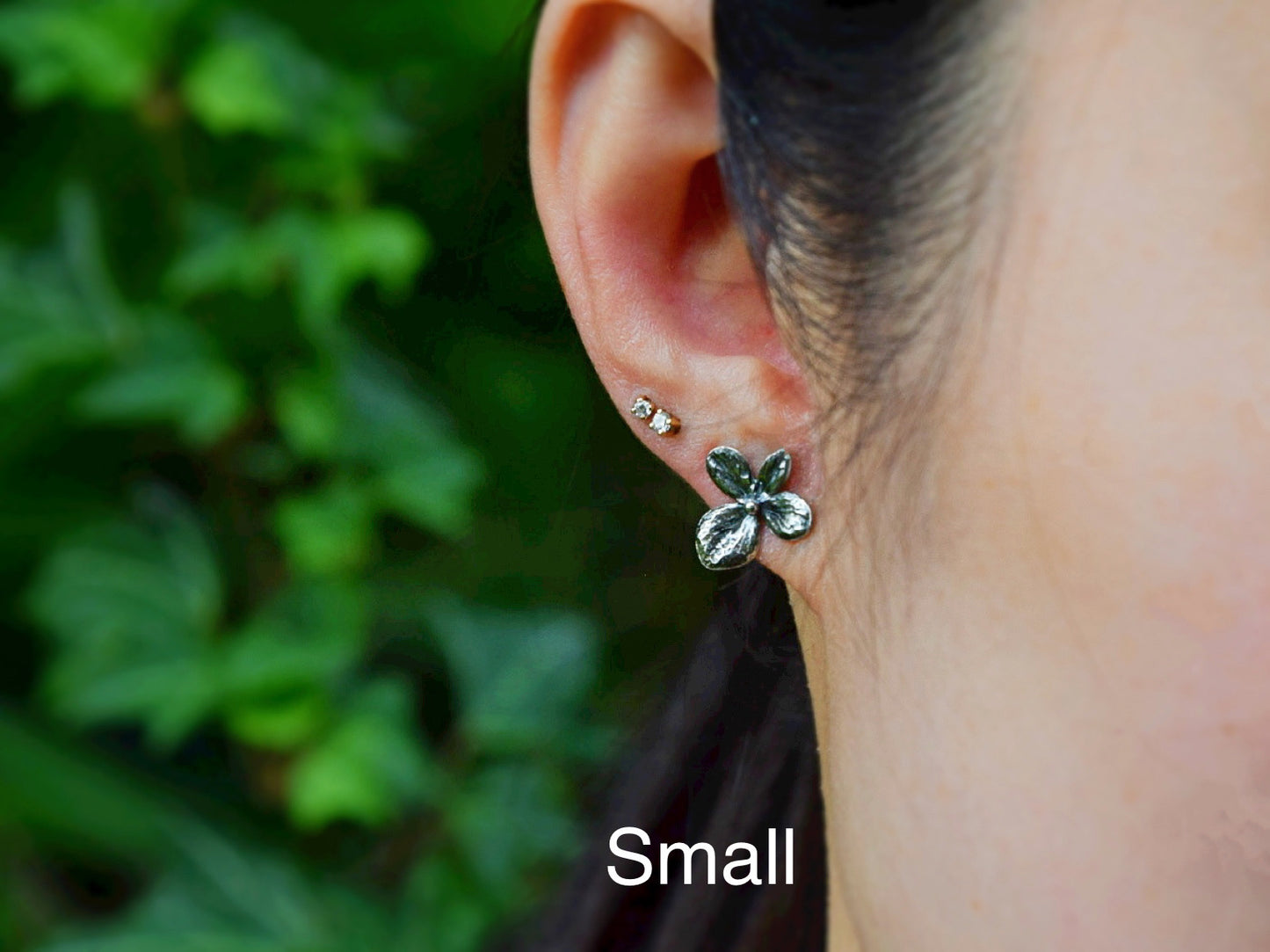 Hydrangea Earrings Oxidised