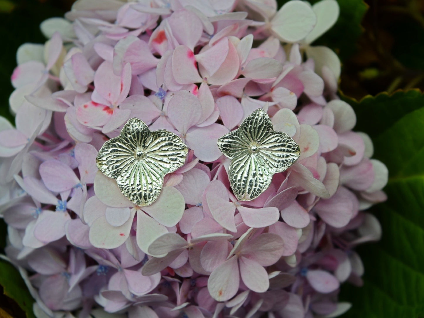 Hydrangea Earrings Silver