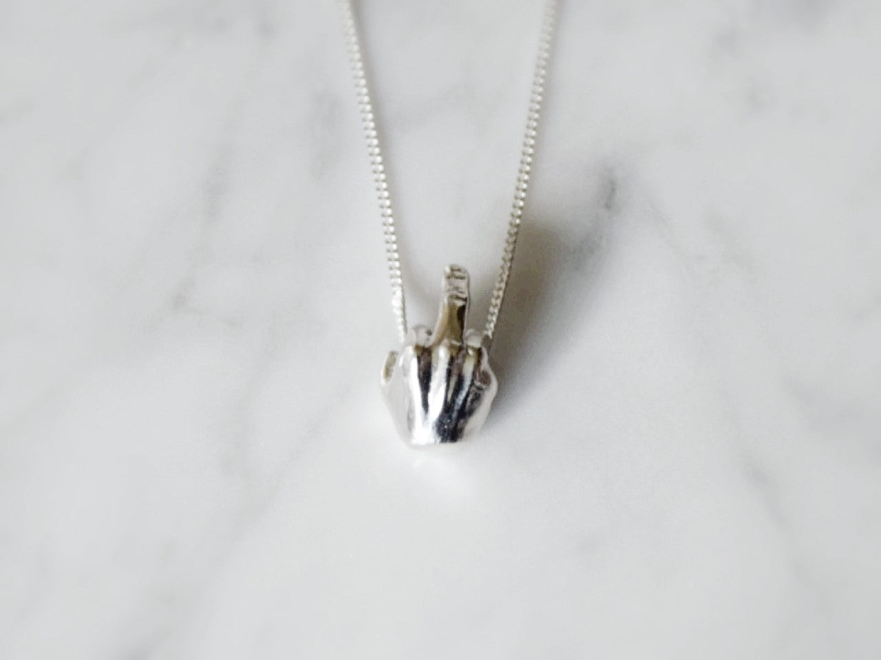 Middle Finger Pendant necklace