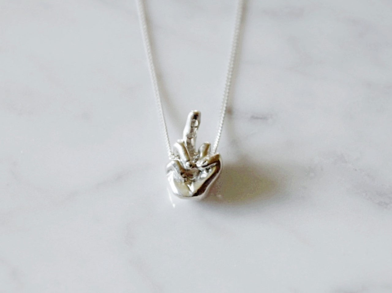 Middle Finger Pendant necklace