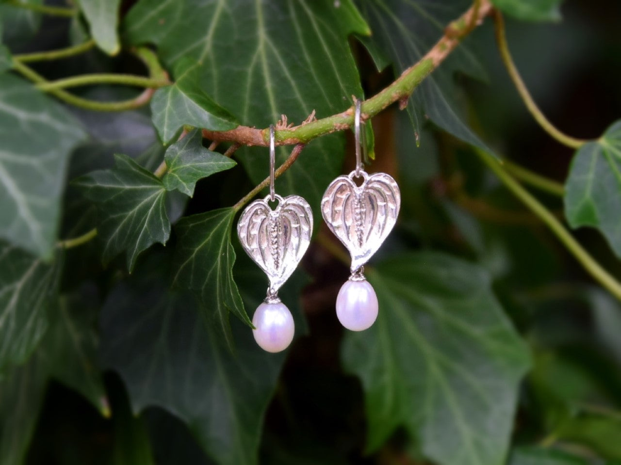 Anthurium Pearl Earrings