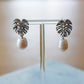 Monstera Deliciosa Pearl Earrings