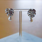 Monstera Deliciosa Pearl Earrings