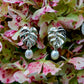 Monstera Deliciosa Pearl Earrings